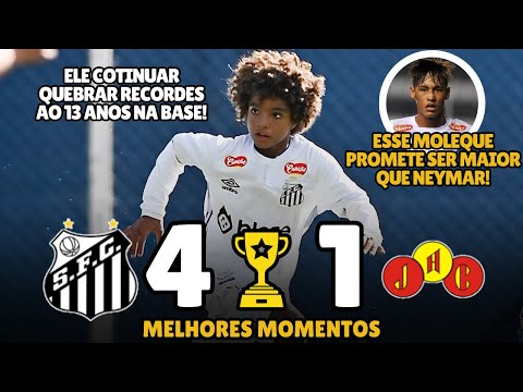 KAUAN BASILE É GENIO! Santos 4 x 1 Jabaquara | Melhores Momentos | Paulistão Sub-13 2024