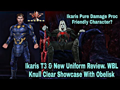 Ikaris T3 & New Uniform Review | WBL Knull Clear Showcase With Obelisk - Marvel Future Fight