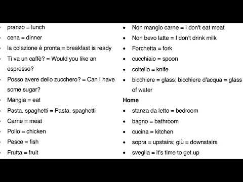 some Italian expressions