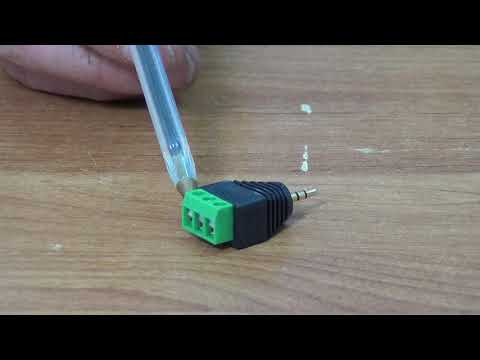 Male 2.5mm Stereo Plug to Screw Terminal Block Adapter