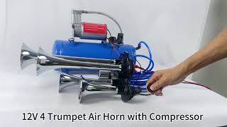 12V 150PSI Air Compressor with 6 Liter Tank 1.6 Gallon for train horns