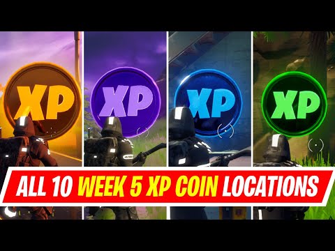 All 10 WEEK 5 XP COINS LOCATIONS IN FORTNITE SEASON 4