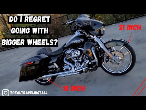 Going with BIGGER WHEELS on MY 124 Cubic Inch HARLEY-DAVIDSON STREET GLIDE. 90 DAY REVIEW!
