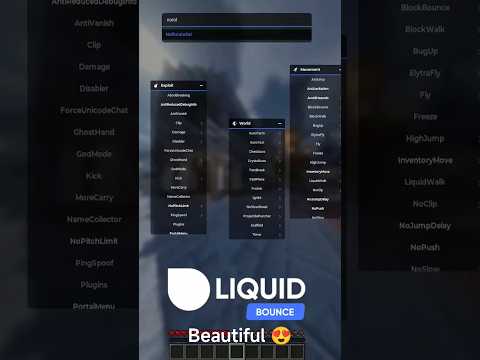 Beautiful ClickGUI 😍 #minecraft #liquidbounce #cheat #hack