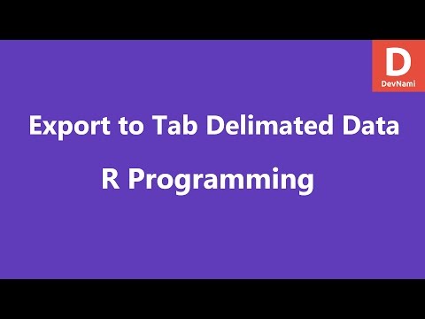 R Programming Export to Tab delimated Text File