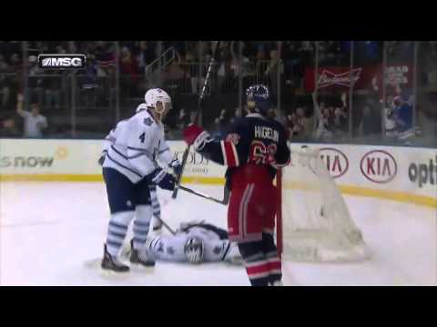 Carl Hagelin 1-1 Goal April 10, 2013. Toronto Maple Leafs vs New York Rangers