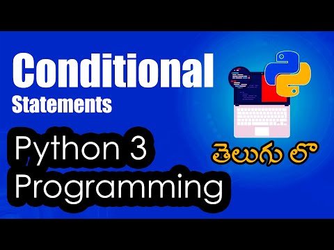 Conditional Statements In Python Python Tutorials Python For Data Science Telugu