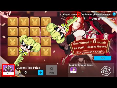 HI3 : Homu Treasury : You can save crystal if you wait and reset daily - Rouged Mayumi Outfit event