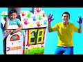 Liam Pretend Play Build Playhouse & Coloring w/ Markers and Paint for Kids
