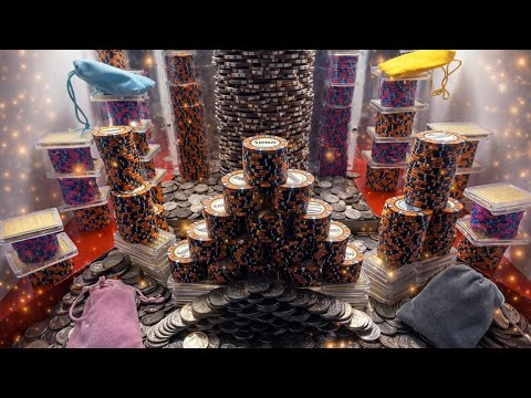 Starting with 50 quarters high limit coin pusher