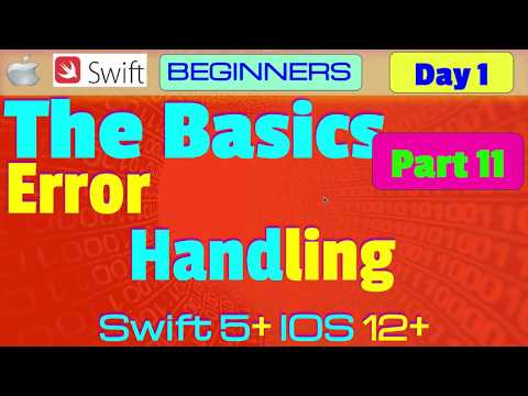 IOS , Swift 5, Interview Theory, Tutorial, #01 P11   The Basics - Error Handling