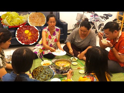 Eating Yav Horn With My Brothers And Sisters - A Healthy Dinner Ever