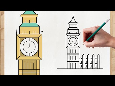 How to Draw BIG BEN 🕰️ | London Landmark | Step-by-Step Tutorial!