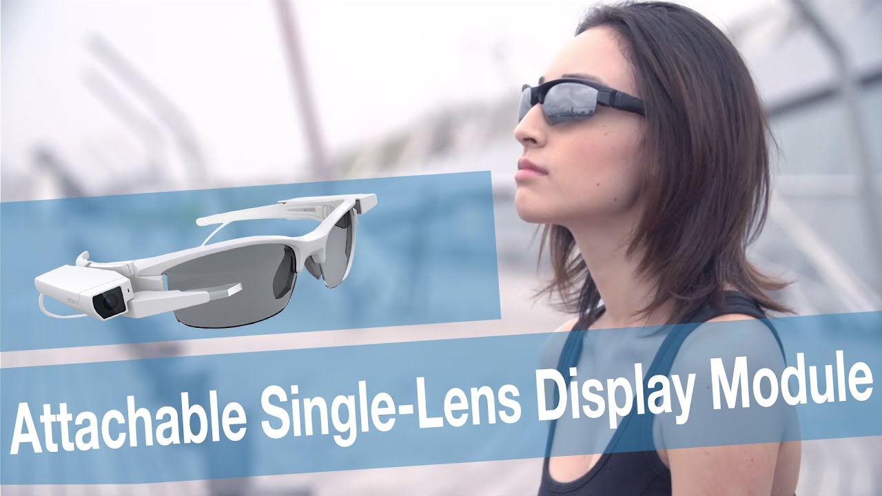 Single-Lens Display Module demo: SmartEyeglass Attach! - YouTube