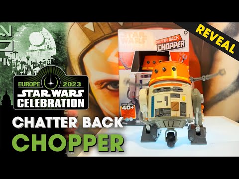 NEW REVEAL AT SWCE! Star Wars Chatter Back Chopper Animatronic!