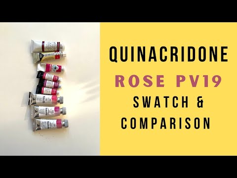 New Watercolor Quinacridone Chapter! PV19 Quin Rose, a staple in any palette. Swatch & Comparison.