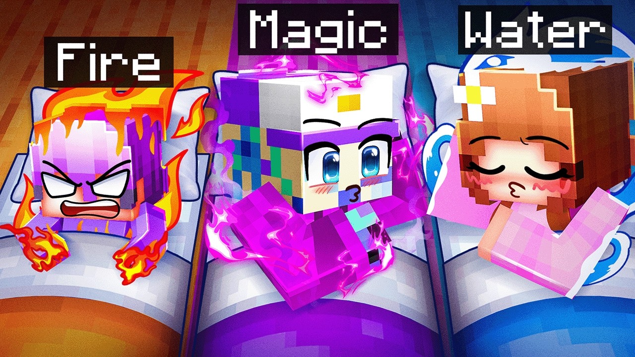 Having a ELEMENTAL SLEEP OVER in Minecraft!