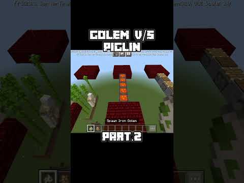 the last survivel  29 - golem v/s piglin part.2 in minecraft beta golem and piglin part.2
