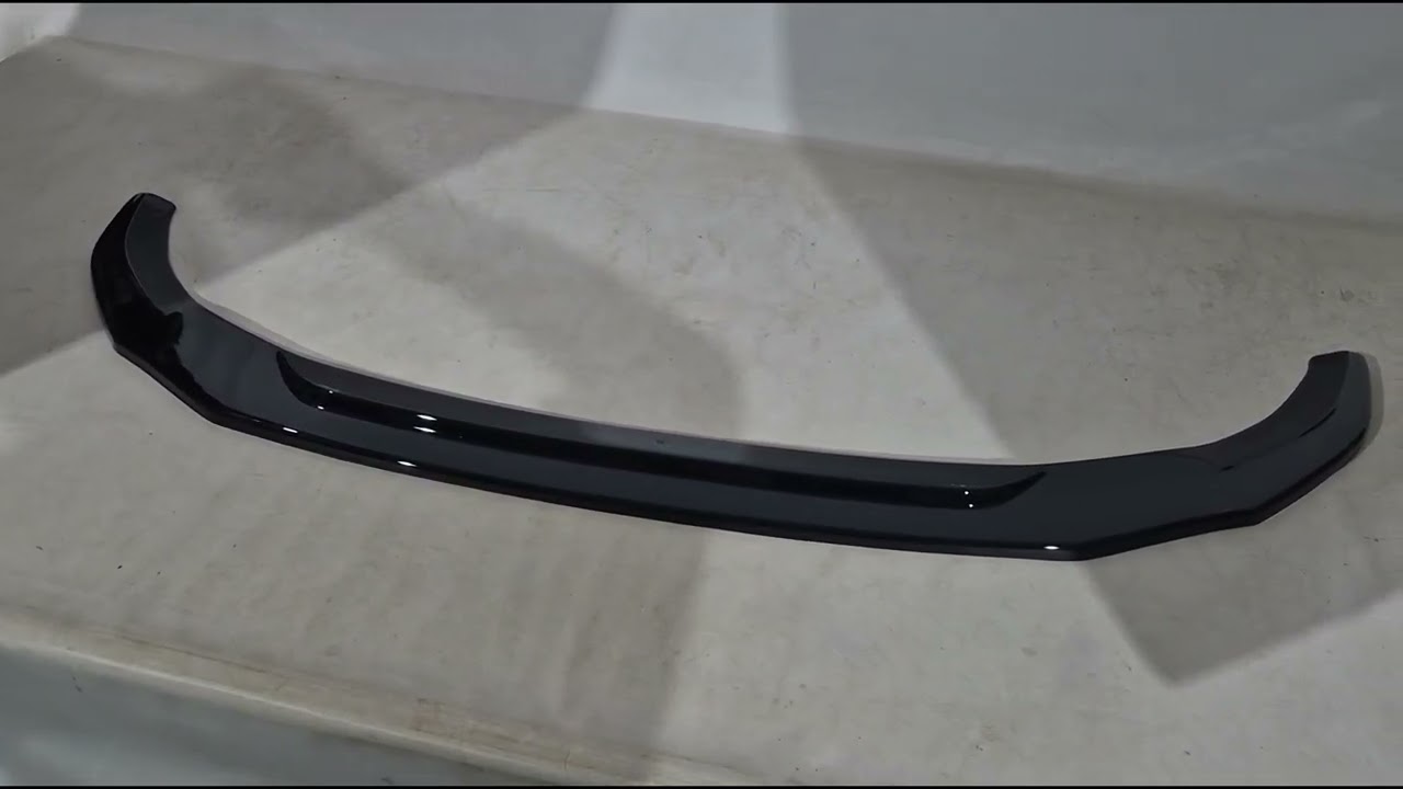 Volkswagen T5 2010-2015 гг. Передний лип-спойлер DPT (Черный Глянец) Video 1