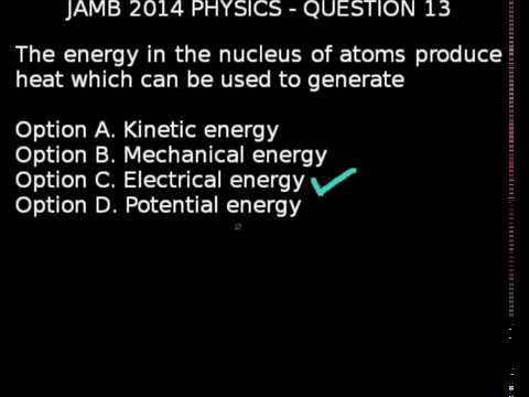 Q13 - JAMB Physics 2014 Past Questions and Answers