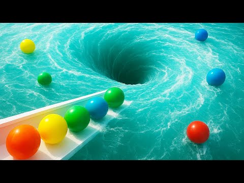 Marble Run Race 1000 Marbles Rain Gutter VS Mega Whirlpool ASMR Amakandu