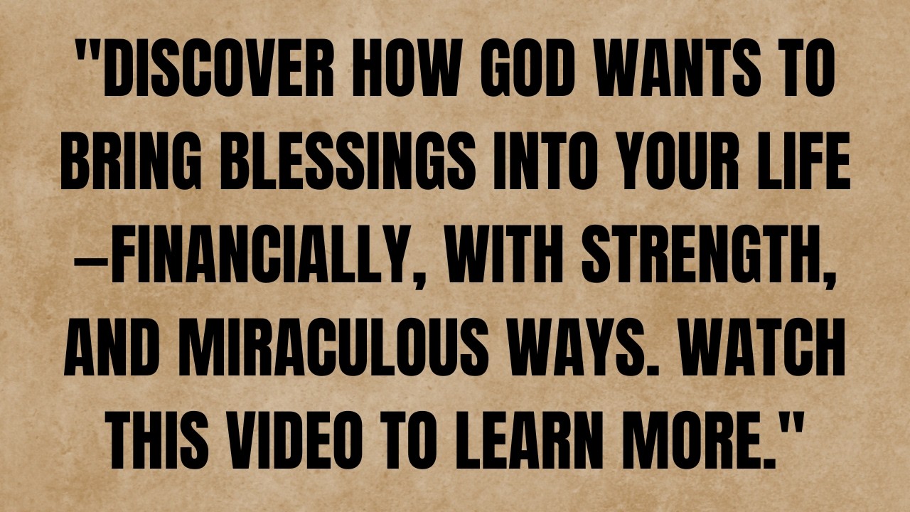 "Discover how God wants to bring blessings into your life—#godmessage #jesusmessage