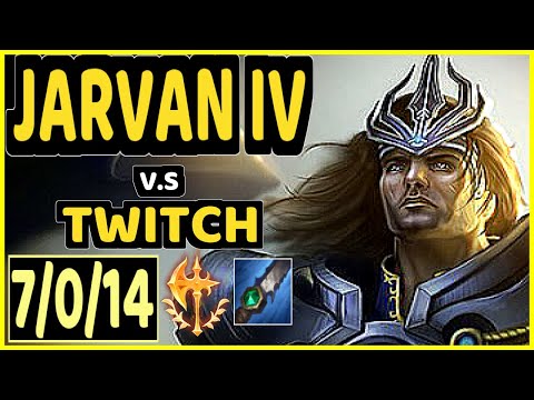CARBON (JARVAN IV) vs TWITCH - 7/0/14 KDA JUNGLE GAMEPLAY - OC Ranked DIAMOND