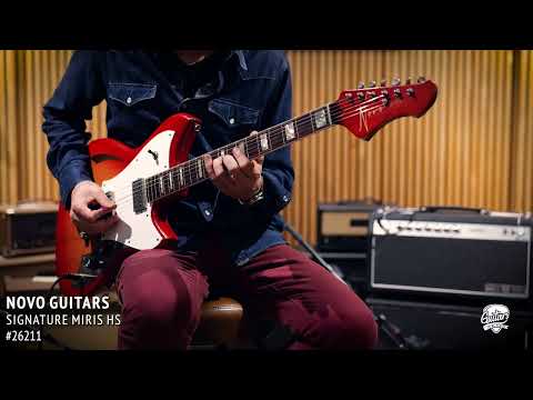 Novo Signature Miris HS Semi-Hollow Guitar w/ Lollar Novel T's – Fire Glow image 12