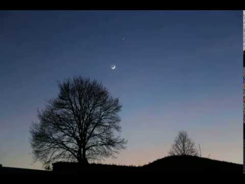 Zeitraffer Untergang Mond & Venus 22.3.2015