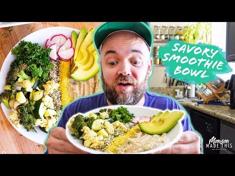 The BEST Savory Smoothie Bowl - Easy Canned Bean Recipe - Delicious Plant-Based Vegan Air-Fryer Meal