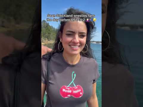 Sean Strickland wrestles fans at the beach the day before UFC 312 #shorts #mma #ufc