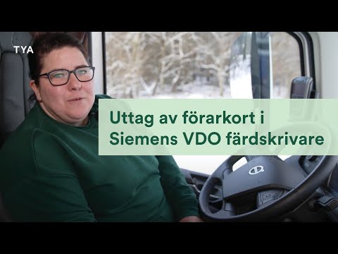 Siemens VDO färdskrivare - Uttag av förarkort