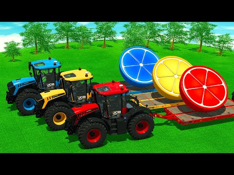 HARVEST, LOAD AND TRANSPORT SOYBEANS WITH JCB TRACTORS - Farming Simulator 25