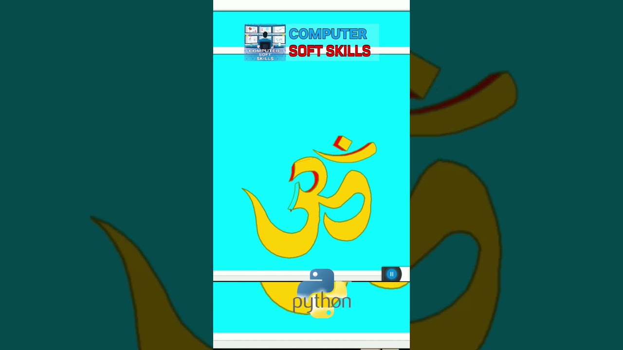 OM logo in Python Turtle Graphics | Home design using python language