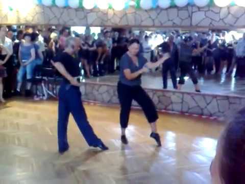 Independence Day Ball Dance Camp Instructor Larissa Davidova dancing during her Rumba Lecture