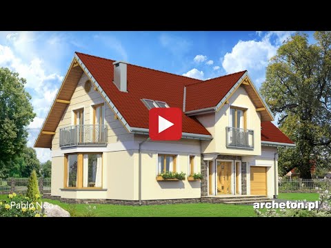 Projekt domu Pablo Neo - archeton.pl - z poddaszem użytkowym 203,2 m2