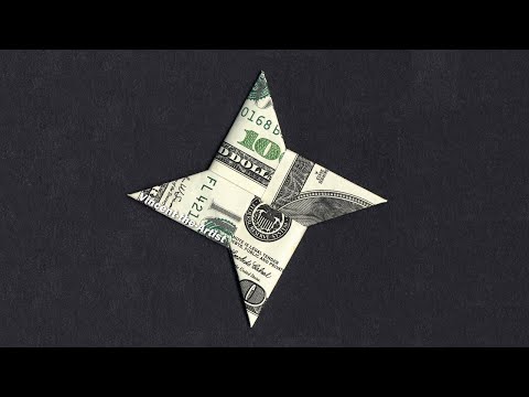 Money Origami Ninja Star Tutorial -Dollar Bill Shuriken