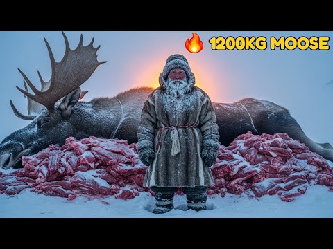 INSANE 1,200kg Moose Hunt at -71°C Yakutia | Extreme Siberian Survival