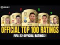 FIFA 22 | OFFICIAL TOP 100 PLAYER RATINGS! 😱🔥 | FT. MESSI, RONALDO, LEWANDOWSKI... etc