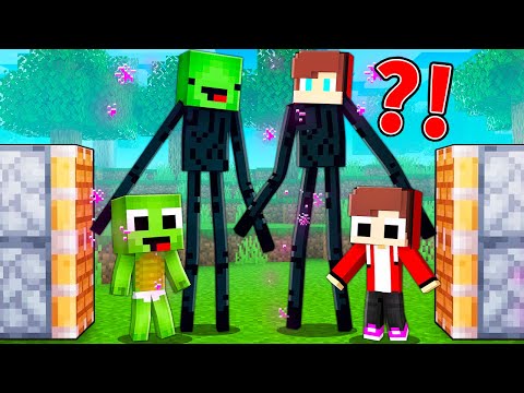 How JJ and Mikey BECAME ENDERMAN FAMILY in Minecraft? - Maizen Challenge