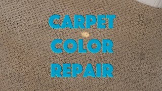 Carpet Color Repair - How to Spot Dye Carpet