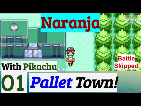Pokemon Naranja Part 1 PokeFan With Pikachu Exploring Pallet Town | GBA Rom Hack