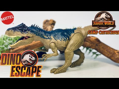 Mattel Camp Cretaceous Roar Attack Allosaurus Review!! Dino Escape Battle at Big Rock Jurassic World