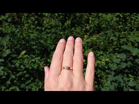 9ct gold 0.20ct diamond solitaire ring