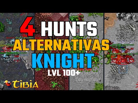 TIBIA: HUNT EK LVL 100 AO 150 SOLO 💪