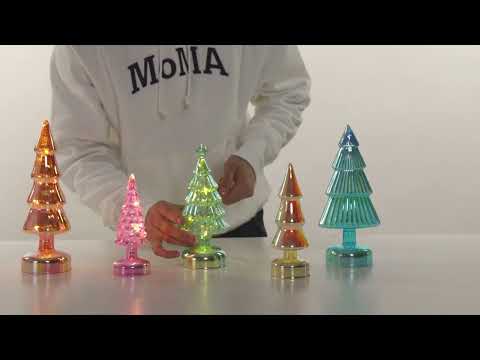 MoMA Colorful LED Lighted Trees - Set of 5 - Small - Multi