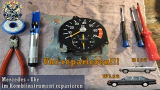 Naprawa zegara w liczniku Mercedesa R107/W126