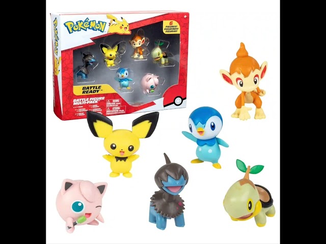 Vídeo relacionado con Juego de 6 Piezas de Figuras Pokémon, Incluye Pichu, Yamper, Turtwig, Piplup, Chimchar y Deino de 2 Pulgadas, arrancadores de Diamantes y Perlas, con Licencia Oficial