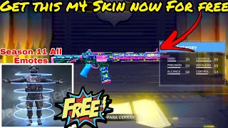 Claim Free m4 Anniversary skin now | season 11 All Emotes leaks