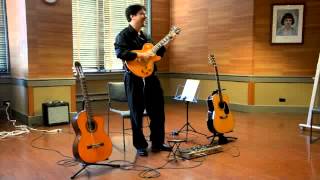 Oren Fader demonstrates 3 types of guitars: classical, electric and acoustic.